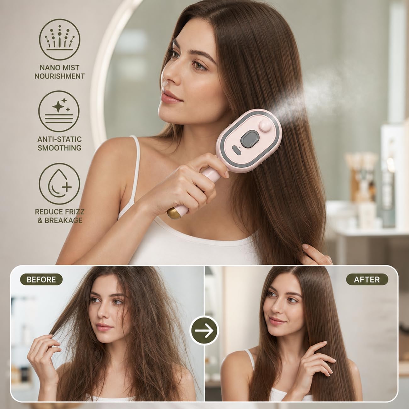 Sylk® Mist — Electric Water Spray Hair Brush - Image 2